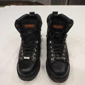 Harley Davidson Dipstick Black Leather Motorcycle Boots 91610 Men's US Size 9.5